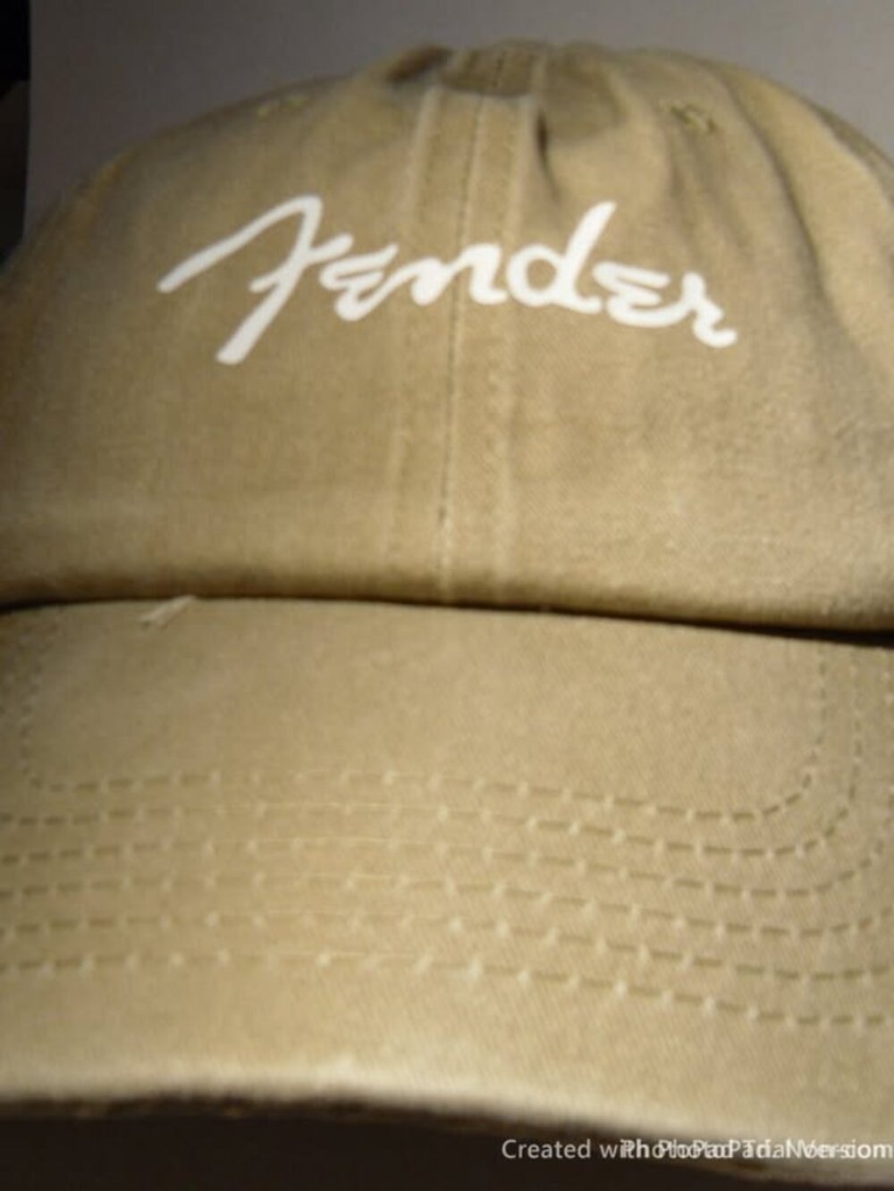 Beige Fender cap adjustable back fits all NEW